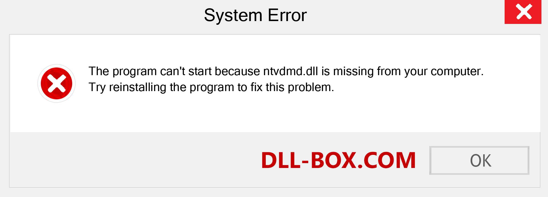 ntvdmd.dll file is missing?. Download for Windows 7, 8, 10 - Fix  ntvdmd dll Missing Error on Windows, photos, images